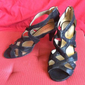 Bandolino Snakeskin Strappy Heels